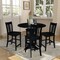 International Concepts 42 in. Solid Wood Dual Drop Leaf Dining Table with 4 Counter Height Stools in Black K46-42DPT-23B-S102-4 - alternate 2